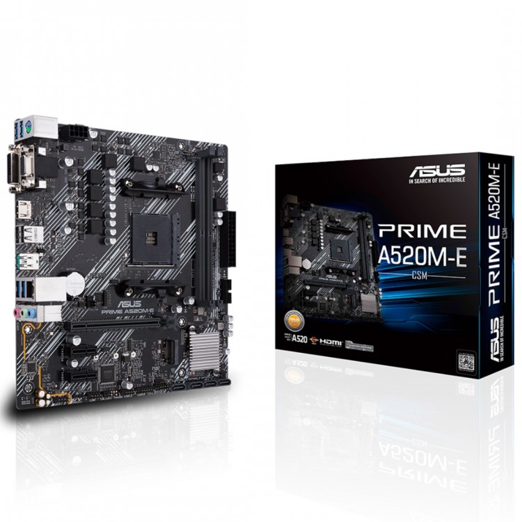 ASUS PRIME A520M-E CSM 5100MHz (OC) DDR4 Soket AM4 M.2 HDMI mATX Anakart