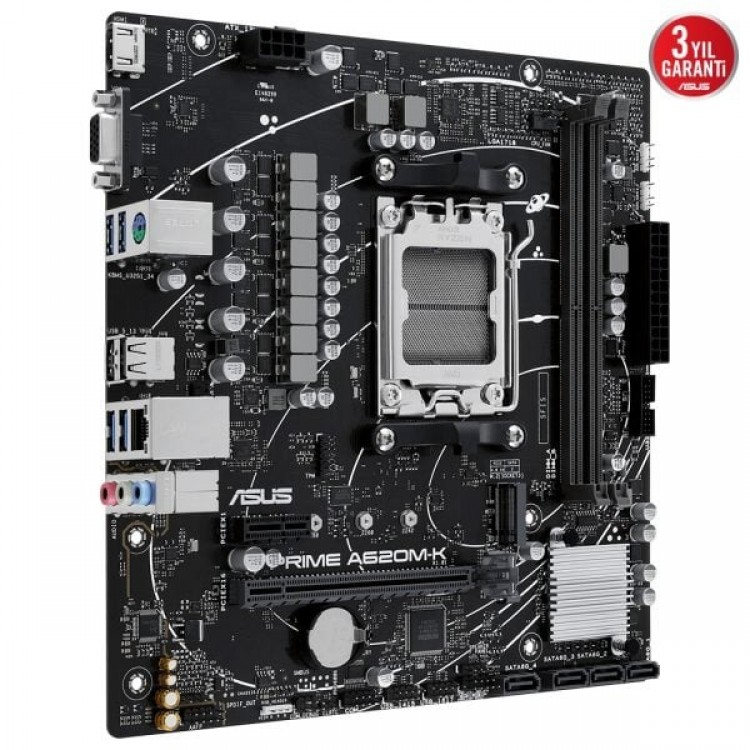 ASUS Prime A720M-K 6400MHz (OC) DDR5 Soket AM5 M.2 HDMI VGA mATX Anakart