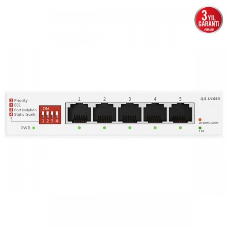 ASUS QG-U1050 5 Port 2.5 Gigabit Yönetilemez Switch